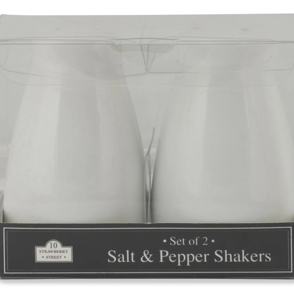 Salt & Pepper Ceramic Shaker Set - White